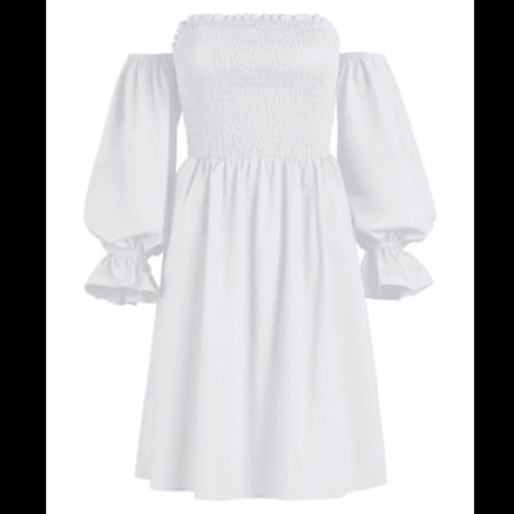 White Off-The-Shoulder Dress